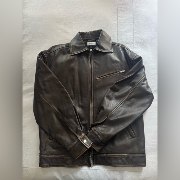 Reformation Veda Marco leather oversized jacket xs pit stop - Picture 5 of 8